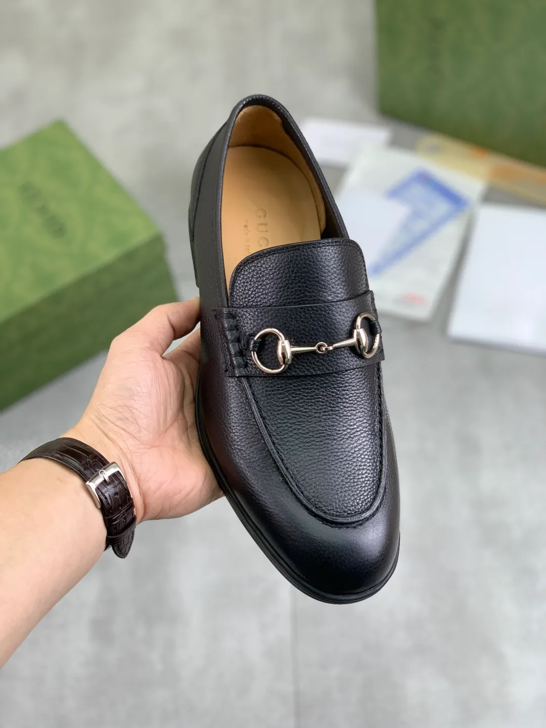 Men's men's shoes 💰P520 [New style] Water dyed cowhide 💰💎💎💎 [Gucci] GUCCI high-end classic men's formal business leather shoes, original order 1:1 authentic goods! Original imported high-end calfskin, original metal buckle, imported first-layer cowhide lining for feet, original outsole, men's shoe size: 38-44 (45 customized) Multiple colors available